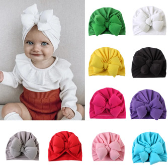 Baby Big Bow Soft Nylon Headbands Flower Print Nylon Turban Hairband Oversize Bunny Bow Headwrap Baby Girl Head Wrap Accessories