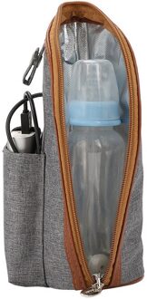 Baby Bottle Milk Warmer Thermostaat Wandelwagen Zuigfles Warmer Auto Melk Heater Fles Houder Verwarming Kinderwagen Accessoires grijs
