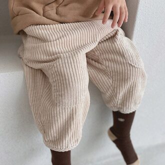 Baby Boy Broek Corduroy Dikke Lente Lange Kinderen Broek Beige Bruin Peuter Kleding Uitloper Creamy-wit / 18m