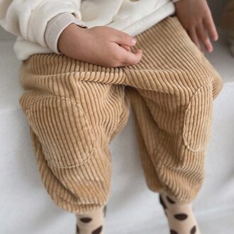 Baby Boy Broek Corduroy Dikke Lente Lange Kinderen Broek Beige Bruin Peuter Kleding Uitloper licht bruin / 6m