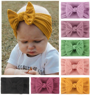 Baby Boy Girl Bow Hair Band Children's Seamless Super Soft Nylon Headbands Cute Princess Kids Headwear Hair Accessories New