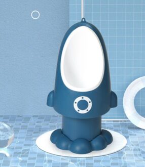 Baby Boy Muur Gemonteerde Haak Rocket Potty Toilet Training Stand Verticale Urinoir Pee Baby Peuter Badkamer Jongen Urinoir Blauw