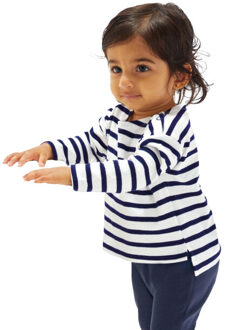 Baby bretonse top met lange mouwen - maat 68 Wit
