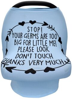 Baby Brief Print Elastische Verpleging Borstvoeding Cover Baby Multi Gebruik Gemak Autostoel Luifel Kinderwagen Cover Blauw