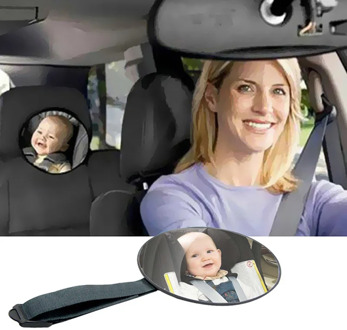 Baby Car Mirror Safety View Back Seat Mirror Baby Facing Rear Ward Infant Care Round Shape Baby Kids Monitor Car Accessories