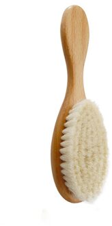 Baby Care Pure Natuurlijke Wol Baby Houten Borstel Kam Kapper Gebroken Haar Borstel Trimmen Baard Borstel SHYMS