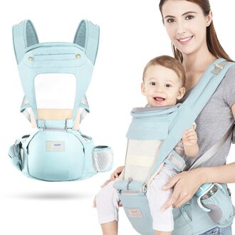 Baby Carrier Ademende Multifunctionele Kangoeroes Rugzak Babyzitting Carrier Hip Seat Draagzak Voor Alle Seizoenen groen