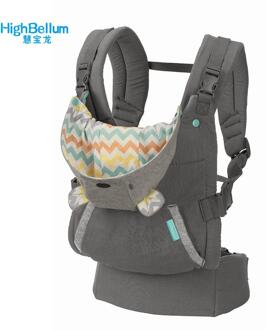 Baby Carrier Sling Portable Kind Bretels Rugzak Verdikking Schouders 360 Ergonomische Hoodie Kangoeroe Draagzak 908 donker grijs