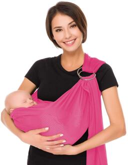 Baby Carrier Wrap 0-24M Ring Sling Baby Carrier Ademende Desh Stof Ideaal Voor Zomers Kangoeroe Pasgeboren Baby kind Sling Classic roze