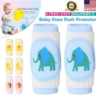 Baby Cartoon Kruipen Kniebeschermers Veiligheid antislip Wandelen Been Elleboog Protector Sturen in willekeurige Kleur Of Opmerking ONS
