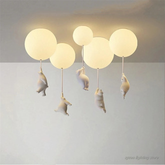 Baby Children's Room Cartoon Lovely Pendant Lights Creative Bear Designer's Pendant Lamps Restaurant Bedroom Decor Hanging Light