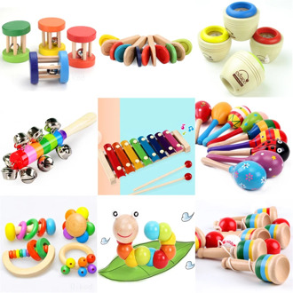 Baby Clapper Montessori Educational toy Wooden 3D Puzzle Sound Wooden Sensory Jigsaw Brain Training Intellectual Learning Toy