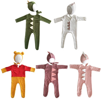 Baby Clothes Newborn Photography Props Girls Boys Hats Romper Set Indoor DIY Photo Shooting Accessories