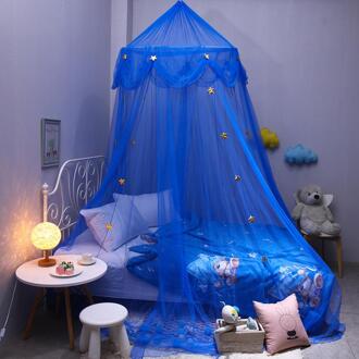 Baby Crib Mosquito Kind Blauwe Ster Dromerige Opknoping Netto Kant Koepel Luifel Bed Volant Tent Beddengoed Gordijn Meisje Kamer decorat