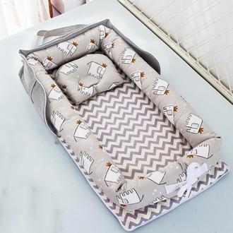 Baby Crib Portable Crib Foldable Newborn Sleeping Bed Cushion Cotton Nest Baby Bedding Basket Bumpers YHM030