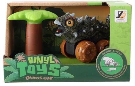 Baby dino auto 12cm met palmboom