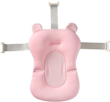 Baby Douche Bad Pad Antislip Bad Seat Ondersteuning Mat Pasgeboren Veiligheid Bad Ondersteuning Kussen Opvouwbaar Soft kussen Roze