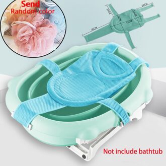 Baby Douche Bad Pad Antislip Bad Seat Verstelbare Pasgeboren Veiligheid Bad Ondersteuning Kussen Opvouwbare Zachte Kussen blauw