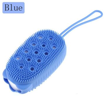 Baby Douche Borstel Snelle Schuimende Silicon Bad Body Borstel Schrobben Artefact Silicone Full Body Massage Spa Borstel Baby Douche Borstel Blauw