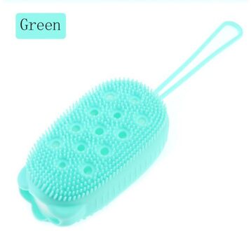 Baby Douche Borstel Snelle Schuimende Silicon Bad Body Borstel Schrobben Artefact Silicone Full Body Massage Spa Borstel Baby Douche Borstel groen