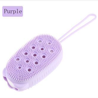 Baby Douche Borstel Snelle Schuimende Silicon Bad Body Borstel Schrobben Artefact Silicone Full Body Massage Spa Borstel Baby Douche Borstel Paars