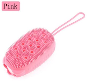 Baby Douche Borstel Snelle Schuimende Silicon Bad Body Borstel Schrobben Artefact Silicone Full Body Massage Spa Borstel Baby Douche Borstel Roze