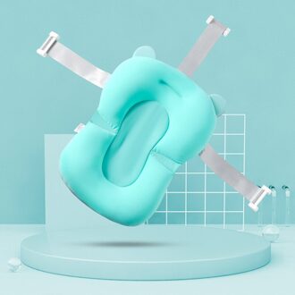 Baby Douche Mat Antislip Bad Zitkussen Neonatale Veiligheid Bad Kussen Opvouwbare Zachte Kussen Baby Badproducten Baby zorg beer bath mat blauw