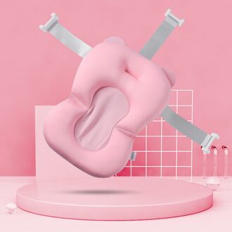 Baby Douche Mat Antislip Bad Zitkussen Neonatale Veiligheid Bad Kussen Opvouwbare Zachte Kussen Baby Badproducten Baby zorg beer bath mat roze