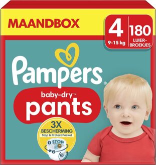Baby Dry Pants - Maat 4 - Maandbox - 180 stuks - 9/15 KG