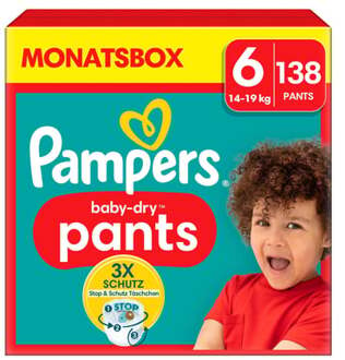 Baby Dry Pants - Maat 6 - Maandbox - 138 stuks - 14/19 KG