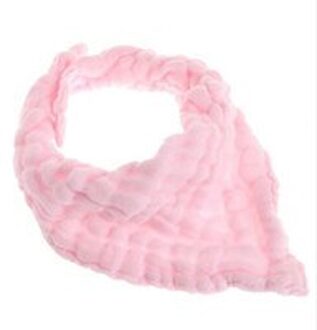 Baby Eenvoudig Zachte Pure Cotton Blend Gaas Slabbetjes Burp Doeken Speeksel Handdoek Voeden Driehoek Bandana Neonatale Handdoeken roze