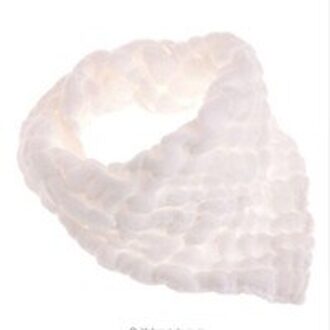Baby Eenvoudig Zachte Pure Cotton Blend Gaas Slabbetjes Burp Doeken Speeksel Handdoek Voeden Driehoek Bandana Neonatale Handdoeken wit