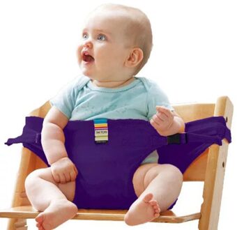 Baby Eetkamerstoel Veiligheidsgordel Draagbare Zetel Lunch Stoel Seat Stretch Wrap Voeden Chair Harness Baby Booster Seat paars