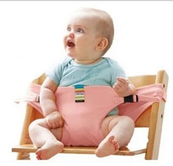 Baby Eetkamerstoel Veiligheidsgordel Draagbare Zetel Lunch Stoel Seat Stretch Wrap Voeden Chair Harness Baby Booster Seat Roze