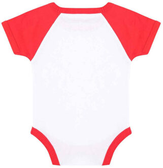 Baby essential baseball babypakje met korte mouwen Wit - 62