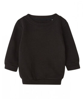 Baby essentieel effen sweatshirt Zwart - 80