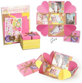 Baby explosie box wedding scrapbooking papier doos album card verjaardag valentijn explosie geschenkdoos BA1601-01