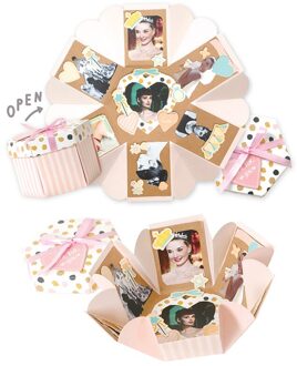 Baby explosie box wedding scrapbooking papier doos album card verjaardag valentijn explosie geschenkdoos BA1601-05