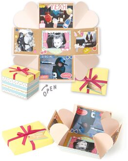 Baby explosie box wedding scrapbooking papier doos album card verjaardag valentijn explosie geschenkdoos BA1601-06