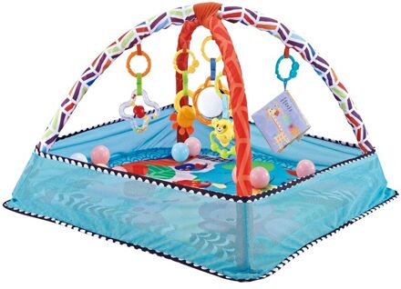 Baby Fitness Frame Jongens En Meisjes Kruipen Spel Deken Puzzel Multifunctionele Hek Kruipen Mat Verlichting Speelgoed 0-18 Blauw