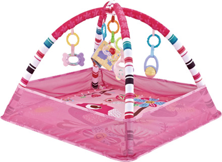 Baby Fitness Frame Jongens En Meisjes Kruipen Spel Deken Puzzel Multifunctionele Hek Kruipen Mat Verlichting Speelgoed 0-18 Roze