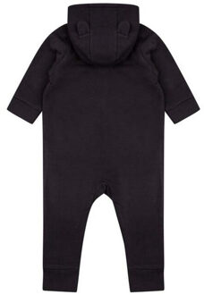 Baby fleece alles-in-één slaappak Zwart - 80