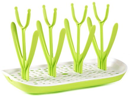 Baby Fles Houder Afneembare Kids Cup Droogrek Flessen Draagbare Opslag Multifunctionele Afvoer Rekken groen