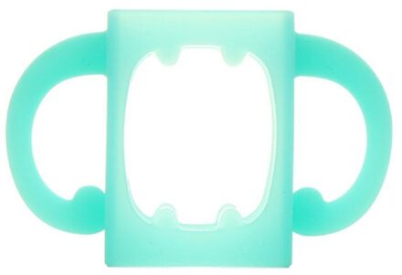 Baby Fles Universele Handvat Zachte Siliconen Brede Mond Grip Multicolor Hittebestendige Zuigflessen Accessoires Blauw