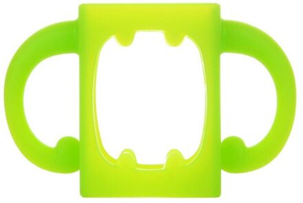 Baby Fles Universele Handvat Zachte Siliconen Brede Mond Grip Multicolor Hittebestendige Zuigflessen Accessoires groen