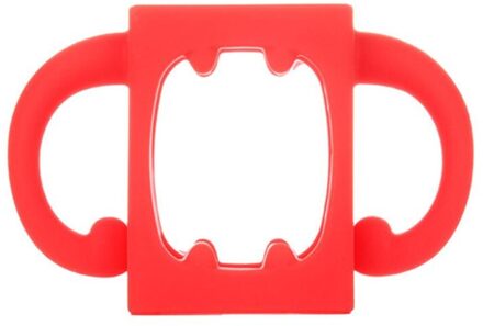 Baby Fles Universele Handvat Zachte Siliconen Brede Mond Grip Multicolor Hittebestendige Zuigflessen Accessoires Rood