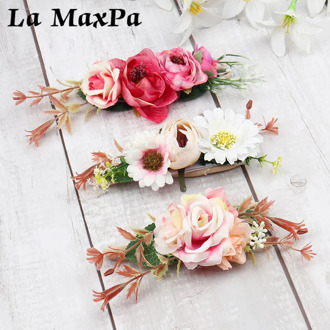 Baby Flower Nylon Headband For Girls Baby Party Birthday Floral Headbands Baby Girl Headwear Newborn Photography Props