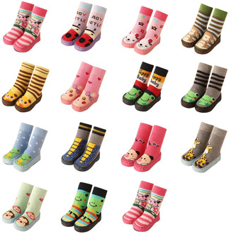 Baby Foot Socks Novelty Toddler Baby Boy Girl Cartoon Moccasins Non Slip Indoor Slippers Socks Anti-slip Winter Socks for Baby