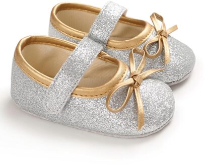 Baby Girl Leuke Strik Anti-Slip Casual Sneakers Peuter Zachte Zolen Prinses Wandelschoenen S / 7-12 Months