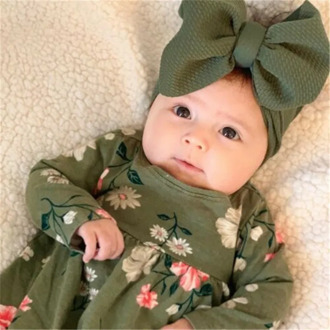 Baby Girl Toddler Big Bow Knot Solid Elastic Hairband Headband Stretch Turban Head Wrap Headwear For Baby Girl Newborn